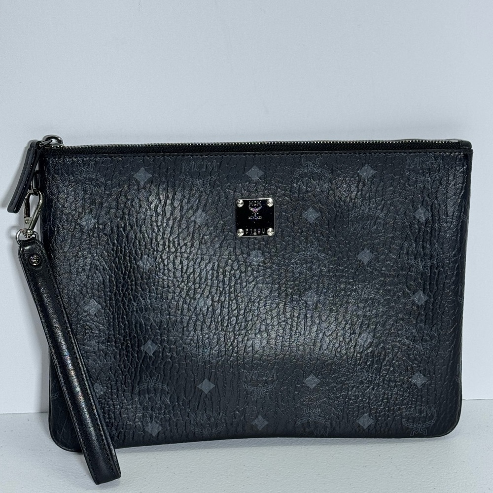MCM Black Wristlet Clutch
